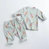 Babykleding sets cartoon gedrukt jongen tops broek 2 stks set lange mouwen meisjes pyjama pak boutique baby kleding 4 designs DW6456