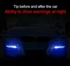 Auto Carbon Fiber Warnings Stickers Film Front Bumper Fog Lamp Modified Reflective Safety Decals For Car Truck Racing Motorcycle Decoration Scratch Sticker