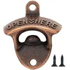 Vintage Wall Mounted Beer Bottle Opener Rustic Farmhouse Zinc Alloy Screws For Outdoor Rustic Cabinet Cap Openers T2I52767