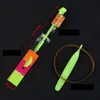 Outdoor Games LED Flier Flyer Flying Rocket Amazing Arrow Helicopter Flying Umbrella Kids Luminous Toys Magic Shot Light-Up Parachute Gifts