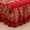 Drap de lit doux Couvre-lit de mariage Full Queen King Size Drap de lit avec couverture de matelas Draps Drop 210626
