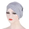 Testa cruz muçulmana turbante cor sólida perda de cabelo estiramento chapéu interno de algodão para tampas pronto para usar mulheres cachecol cabeça sob capota