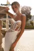 Beach Mermaid Wedding Dresses Sweetheart Neck Lace Bride Gown Sexy Side Split Satin Vestido de novia 2022