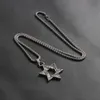 Collane a ciondolo star kpop star di David Israel Chain for Men Women Women Judaica Silver Color Hop Hop Long Jewish Jewelry Boys Gift8605442