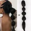 Parrucche sintetiche lupu nera marrone bolla coda di cavallo lungo clip artiglio dritto su capelli coda di cavallo per donne pezzi di capelli finti naturali1584198