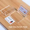 90*60mm Magnetic Slant Back Acrylic Sign Holder Display Frame Desk Label Card Stand Shelf Talker