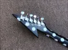 Randy Rhoads White Polka Dot Black V Electric Guitar Rosewood Fingerboard Bowtie Inlays Tremolo Bridge Whammy bAR Chrome Hardware Grover Tuners