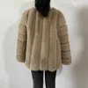 faux Fur Autumn Winter Coat Women Clothes High Quality overcoat Plus Size Thicken Warm Long Coats Female 210928