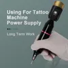 Alimentation de tatouage sans fil rechargeable 1600mAh Lithium Battey RCA Interface Mini Tatouage Fournitures pour machine à tatouer