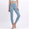 L131 Yoga leggings para mulheres altamente elásticas tecidos flexíveis em execução Lightweight Sentindo Workout Fitness Wear Lady Tights Cor Sólida