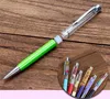 DIY Empty Tube Metal Ballpoint Pens Self-Filling Floating Glitter Dried Flower Crystal Pen Ballpoint Pens 27 Color Writing Gift