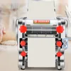 FKM-200 Nudel Pressmaskin Automatisk kommersiell rostfritt stål Elektrisk pasta tillverkare maskin Dough Cutter Dumpling Skin Machine