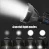 200000LM SUPER BRIGHT LED Uppladdningsbar XHP70.2 Big Head Searchlight Handheld Flashlight Work Light Spotlight Floodling 40W Torch