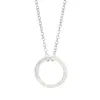 30pcs / lot en gros nouvelle mode pour toujours amant cercle pendentif collier pour femmes couleur or collier rond pour couple bijoux x0707