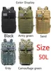 30l / 50L 1000D Nylon Vattentät Ryggsäck Utomhus Militär Ryggsäck Taktisk Sport Camping Vandring Trekking Fiske Jaktväska 210929