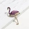 Broches, broches Est Design Rouge Émail Pin Flamingo Bird Femmes Hommes Métal Animal Broche Broches Banquet Broche Enfants Cadeau Écharpe Boucle