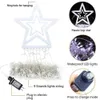 LED Fivepointed Star Waterfall Lights Christmas Hanging Tree Rooftop Decoration Meteor Lights For Outdoor Courtyard Remote Contro9710841