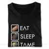Funky Ark Survival Evolved Eat Sleep Tame Repeat Tee Shirts Short Sleeve Man Male S-6XL Black T 210716