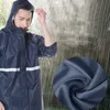 Утолщенный мотоцикл с разъемным плащ взрослых мужчин и женщин с капюшоном водонепроницаемый плащ дождевые брюки складной костюм Оксфордская ткань