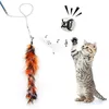 Interactieve huisdierkat speelt sticks veerspeelgoed door vervangen vissersstangvormige kat traceringspeelgoed voorraden T200720