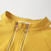 T-shirt das mulheres 2021 Chegada Primavera roupas para hoodies estilo coreano de alta qualidade senhoras amarelo manga completa tamanho m l xl