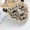Porte-clés sac à main tête de lion imprimé léopard, design créatif, voiture en cristal de base, mode design, bon partenaire, pendentif breloque