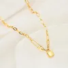 Necklaces Pendants Chains street hip hop high sense latch pendant necklace womens fashion k gold cool wind clavicle chain