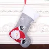 Led lysande nytt år julstrumpor säck xmas gåva godis väska noel dekor santa snögubbe sock träd hängande deco