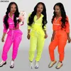 women zip up neck long sleeve short trench safari pants suits two pieces set sporting tracksuit outfit GLD8238 210930