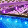 Bateria operada 10/13 LEDs RGB LED Partido Submersível Luz Subaquática Lâmpada Noite Jardim Piscina Luzes Para Vaso De Casamento Decorações De Boigas