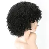 12 tum afro kinky lockiga syntetiska peruker färg 2 # pelucas simulering mänskligt hår peruk perruques de cheveux humains ws642h