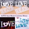 New DIY LOVE Letter Form Silicone Molds Sign Crystal Cavity Mold Epoxy Resin Molds Handmade Jewelry Table Decoration Handicraft Ship