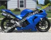 Pour pièces Kawasaki NINJA ZX10R 06 07 ZX-10R 2006 2007 ZX 10R Kit de rechange de moto bleu carénage complet (moulage par injection)