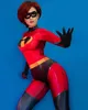 3D Gedrukte Rode Elastigirl Superhero Cosplay Kids Volwassen Kostuum Bodysuit Pak Halloween Party Jumpsuits