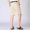 TFU hommes été affaires décontracté 100% coton sergé Shorts mode couleur unie Vintage lavé poches Cargo 210713