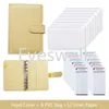 A6 Cash Notepads Binder Soft Hard Cover Notebook Bindare med 12PCs Expense Budget Sheets