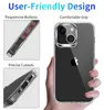 1.5MM Acrylic Clear Case Cover Anti-Scratch Shockproof Hard Transparent Cases with Soft Raises for iPhone 15 pro max 12 mini 11