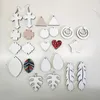 Sublimation Blank Earrings 16 Styles Thermal Transfer Printing DIY Star Heart Flower Leaf Shaped DIY Earring Gift Party Favors