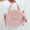 Creativo portatile scatola di imballaggio per caramelle di nozze Natale San Valentino rosa sapone fiore barile rotondo affollamento regalo 210706