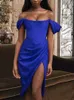 Högkvalitativ satin bodycon dres fest ankomster vita midi kändis kvällsklubb 220215