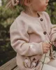 Kids Trui Shirley Bredal Merk Meisjes Winter Kleding Peuter Cardigan Borduurwerk Katoen Zachte Baby Jongens Gebreide Tops 211104