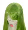 Kod Geass CC Shi TSU Empress Peruka Cosplay Costume 80cm Zielony Długie Proste Rostowanie ciepła Włosów Peruca Anime Wigs Y0913