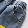 Ours Leader enfants jeans décontractés 2021 nouveau automne printemps filles garçons mode jeans enfants belle coeur imprimer leggings pour 2 6 ans 210317