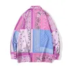 [EWQ] Frühling Japan Patchwork Bandana Shirt Print Streetwear Shirts Langarm Bluse Plus Größe Tops Trendy Damen Shirts 210225