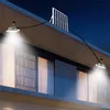 Lâmpadas solares Indoor 80w 90 W Cabeça dupla ao ar livre ultra brilhante 90leds shed / pingente luz para iluminação casa acampar celeiro pátio pátio jardim jardim