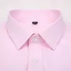シングルチェストポケット標準フィットビジネスフォーマルソリッド/ツイル/プレーンシャツ付き夏の男性の半袖ホワイトベーシックドレスシャツ210714