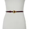 Nouvelle femelle luxe authentique en cuir ceinture de ceinture femme triangle boucle boucle corset corset bg-1549 287v