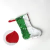 عيد الميلاد الديكور الترتر تخزين شجرة عيد الميلاد ديكور شنقا الجوارب سانتا كلوز الأطفال الحلوى هدية جورب حقيبة مهرجان الدعائم BH4940 ويل