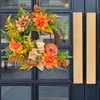 装飾的な花の花輪のハロウィーンのようこそフロントドアの花輪芸術家のウェディングファームハウスの壁アート12月