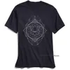 Lotus of Life T-shirt Mannen Heilige Geometrie T-shirt Gift Tees Crew Hals Pure Katoenen T-shirt Korte Mouw Tops Mode 210629